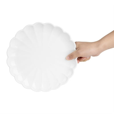 Olympia Bloom Scalloped Plates White 226mm (6 Pack) - JB394