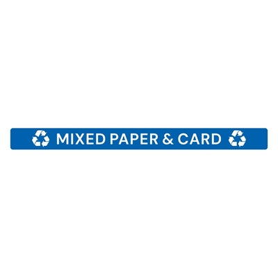 Jantex Slim Bin Lid Label - Mixed Paper & Card - JB491