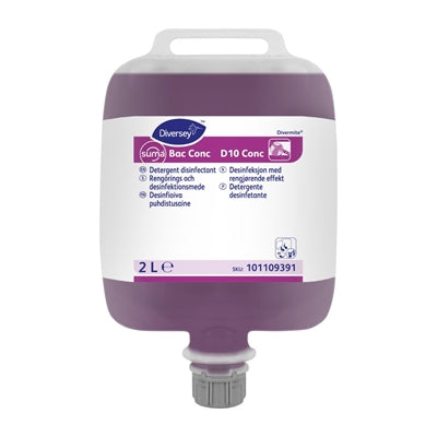 Diversey Suma Bac Conc D10 Concentrated Detergent Disinfectant 2Ltr - JE024