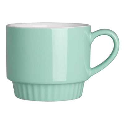 Olympia Café Stacking Mugs Aqua 340ml (6 Pack) - JF996