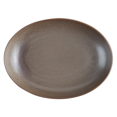 Olympia Ember Oval Bowls Mahogany 265x200mm (4 Pack) - JK179
