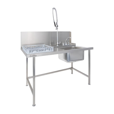 Classeq Pass Through Dishwasher Table with Spray Mixer T15SENL - JK260
