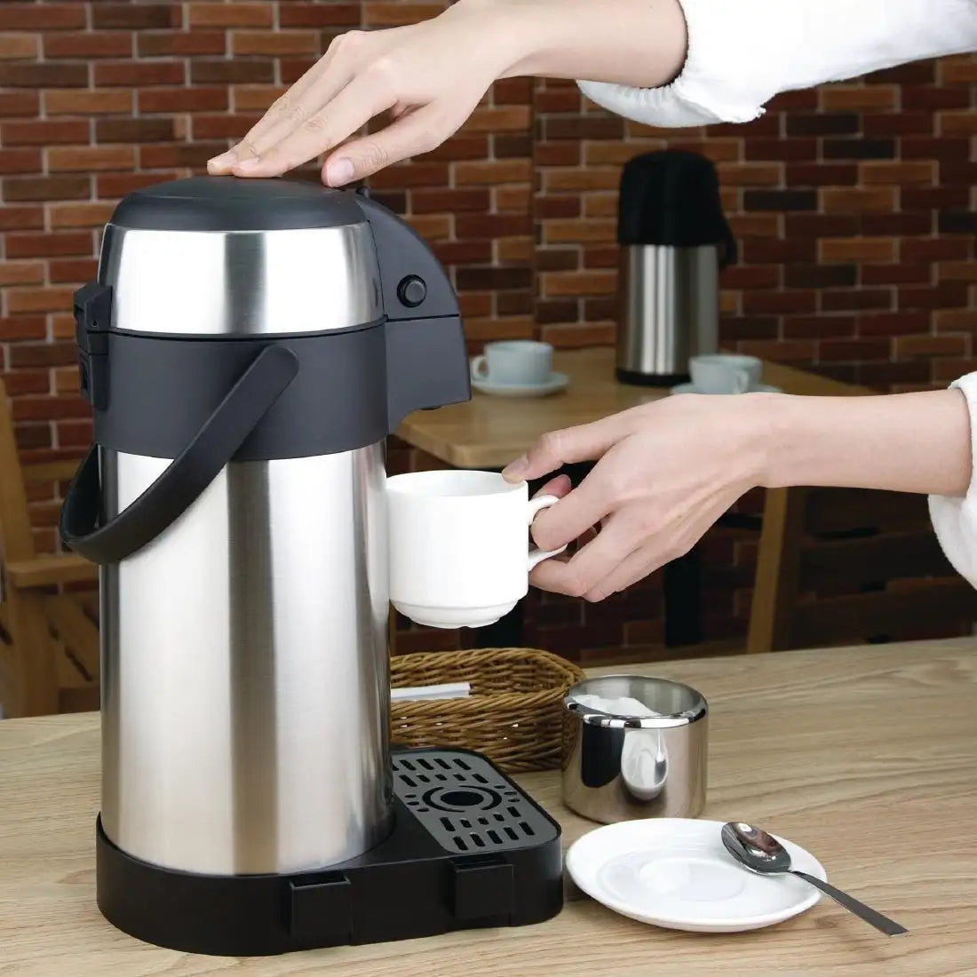 Olympia Pump Action Airpot 3Ltr | Commercial Hot Drinks Dispenser K636