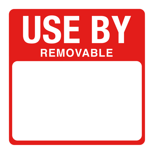 Removable Use By Date Food Storage Labels. (1000 labels per roll)