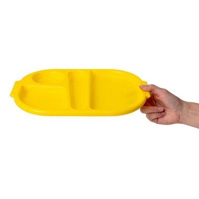 Olympia Kristallon PP Oval Compartment Food Tray Yellow 375mm (10 pack) - U039
