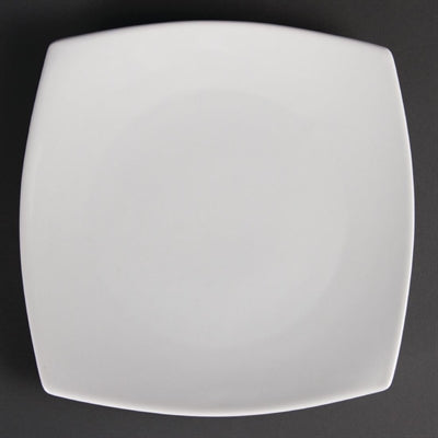 Olympia Whiteware Rounded Square Plates 240mm (12 Pack) - U170