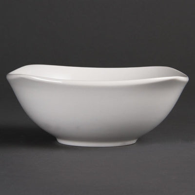 Olympia Whiteware Rounded Square Bowls 180mm (12 Pack) - U174