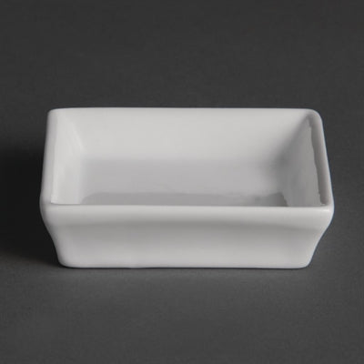 Olympia Flat Square Miniature Dishes 80mm (12 Pack) - U180
