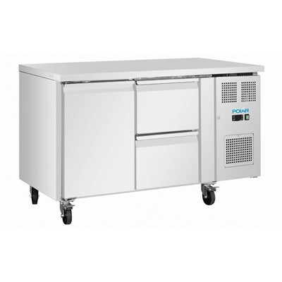 Polar U-Series 1 Door & 2 Drawer Counter Fridge - UA108