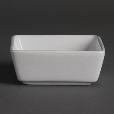 Olympia Mini Square Dishes White 85mm (12 Pack) - Y729