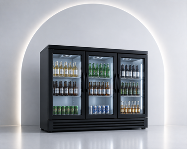 3 Door Glass Door Back Bar Coolers