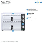 Commercial Double Deck Pizza Oven for 12" Pizzas 2.26kW 230V - FP03A