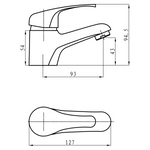 Basin Mixer Tap Single lever Chrome - 10128000
