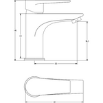 Basin Mixer Tap Single Lever Chrome - 10325000