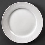 Olympia Linear Wide Rimmed Plates 250mm (12 Pack) - U091