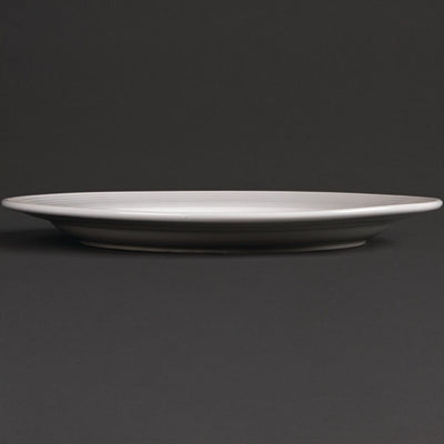 Olympia Linear Wide Rimmed Plates 250mm (12 Pack) - U091