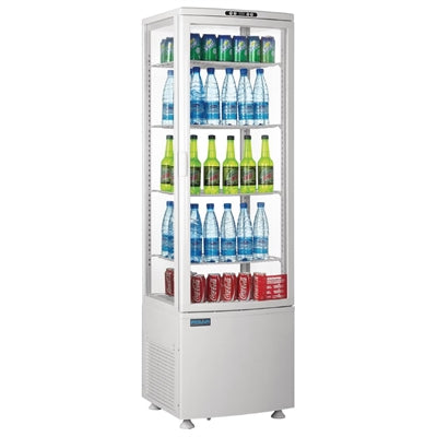 Polar C-Series Energy Efficient Curved Door Display Fridge White 235Ltr - CX575