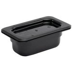 Vogue Polycarbonate 1/9 Gastronorm Container 65mm Black - U472