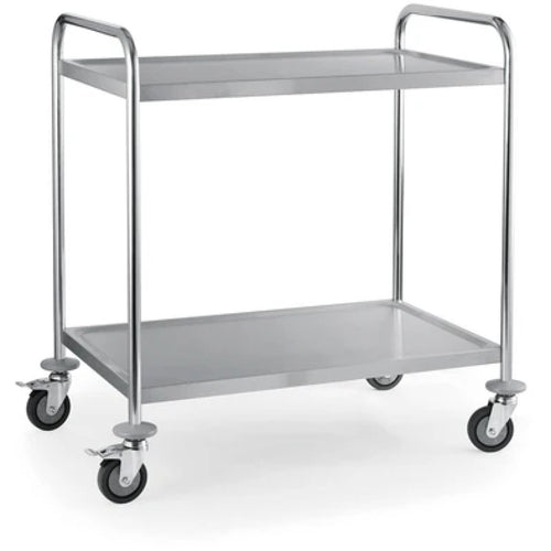 Commercial Serving/Service/Clearing Trolley Stainless Steel 2 Tier 950x500x940mm - 19017