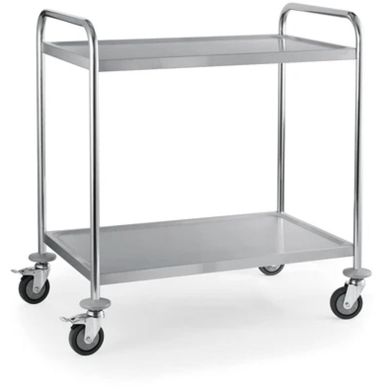 Commercial Serving/Service/Clearing Trolley Stainless Steel 2 Tier 750x400x835mm - 19019