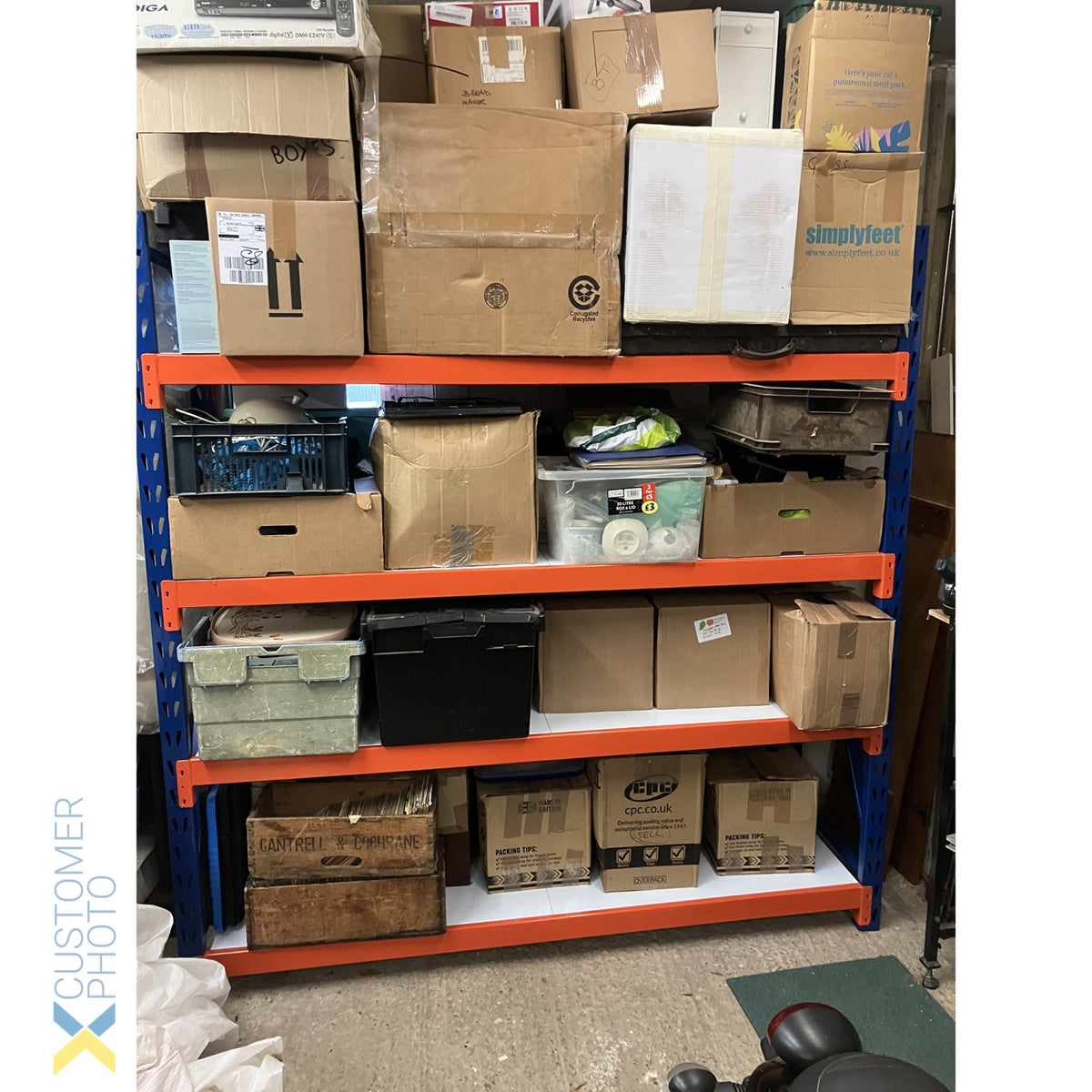 Long Span Warehouse Racking 2000x900x2400mm 4 Shelves 600kg Capacity - FUJI430