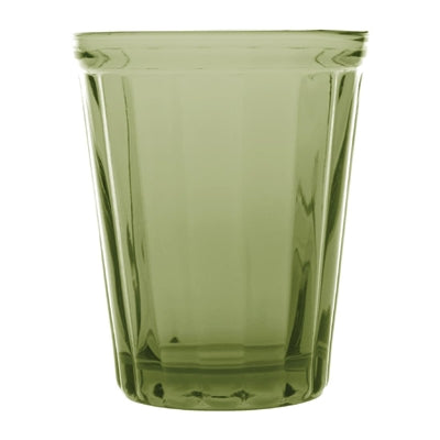 Olympia Cabot Panelled Glasses Tumblers Green 260ml (6 Pack) - CR829
