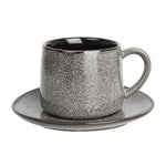Olympia Mineral Triangular Cappuccino Saucers Grey Stone 150mm (6 Pack) - DF182