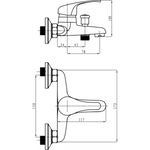 Wall Mounted Mixer Tap Single Lever Chrome - 30128000