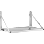 Board Style Foldable Wall Shelf Stainless Steel 800x450mm - 330906