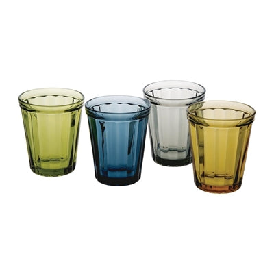 Olympia Cabot Panelled Glasses Tumblers Blue 260ml (6 Pack) - CR828