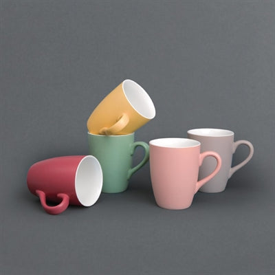 Olympia Pastel Mugs Grey 340ml (6 Pack) - CS041