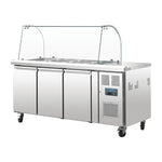 Polar U-Series Triple Door Refrigerated Gastronorm Saladette Counter - CT394