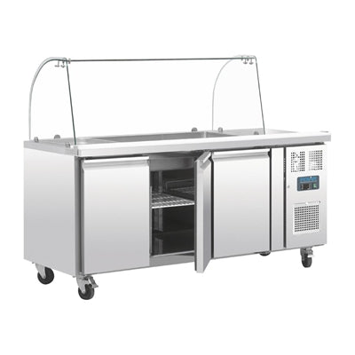 Polar U-Series Triple Door Refrigerated Gastronorm Saladette Counter - CT394