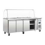 Polar U-Series Four Door Refrigerated Gastronorm Saladette Counter - CT395