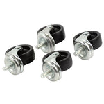 Beaumont Bottle Skip Castors Black Set of 4 - 3486B