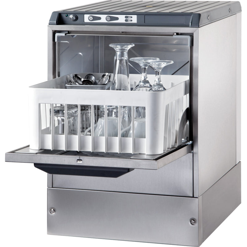 Commercial Glasswasher 800-1000 glasses/hour 350mm basket Gravity drain and Rinse Pump 13A | 3500BT - MADE IN ITALY - 3500BT