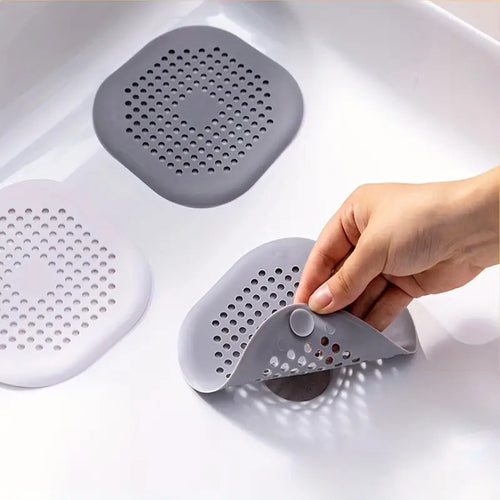 Silicone Kitchen Sink Drain Protector 2-Pack | Food Strainer & Hair Catcher