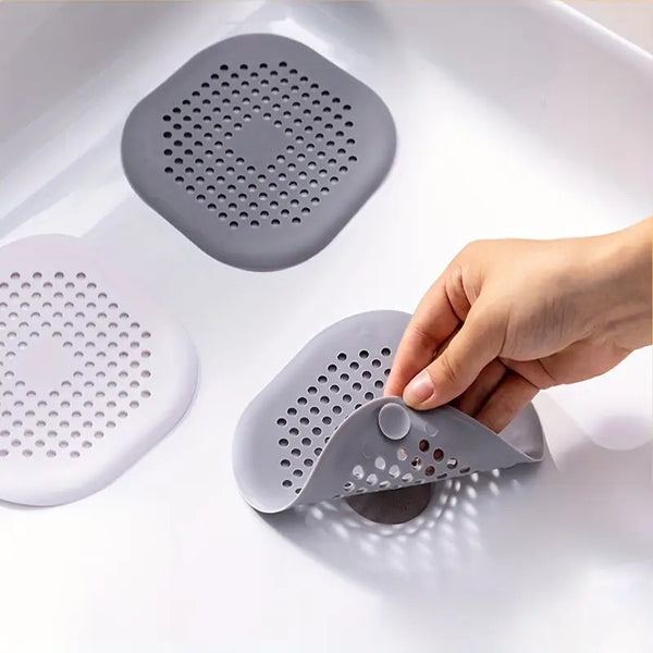 Silicone Kitchen Sink Drain Protector 2-Pack | Food Strainer & Hair Catcher