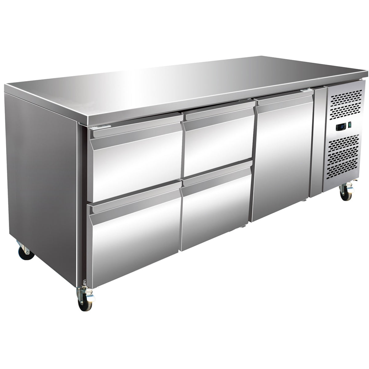 Commercial Refrigerated Counter 1 door 4 drawers Depth 700mm - 4DRG31V