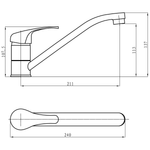 Kitchen Sink Mixer Tap Single lever Chrome - 50128000