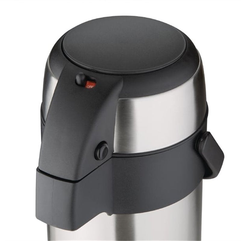 Olympia Pump Action Airpot 5Ltr — Hot Drinks Dispenser Flask with Lock & Handle