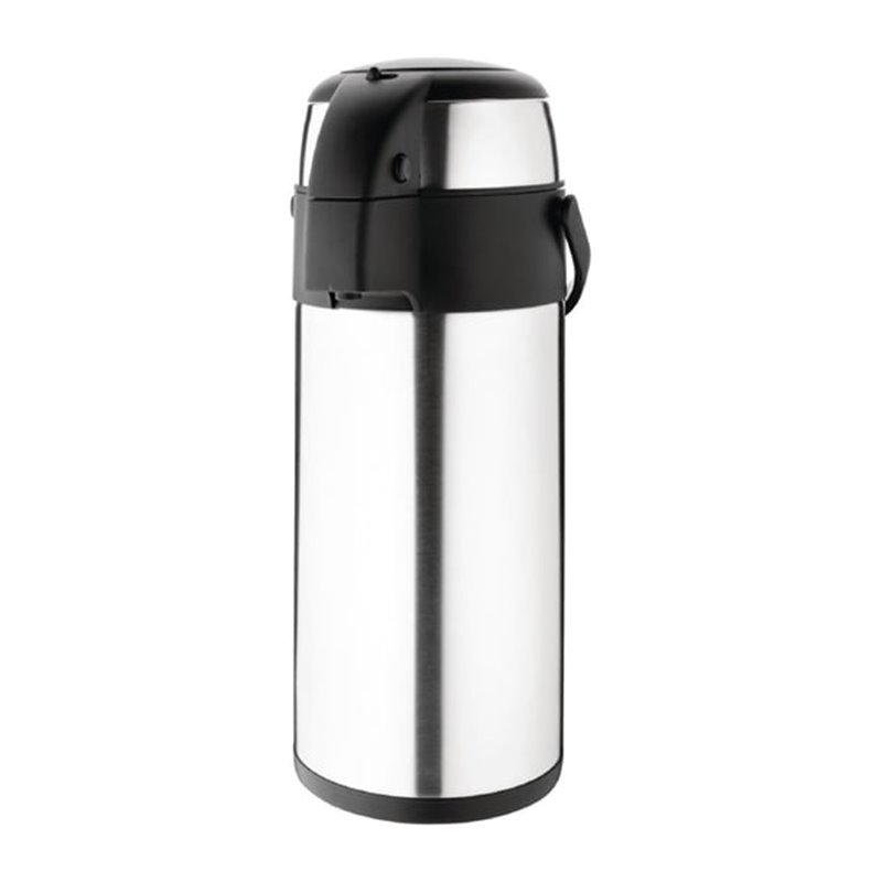 Olympia Pump Action Airpot 5Ltr — Hot Drinks Dispenser Flask with Lock & Handle