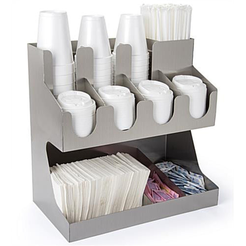 Stainless Steel 2 Tier Cup Holder / Dispenser Φ100mm Cups 7 Stacks - 62006