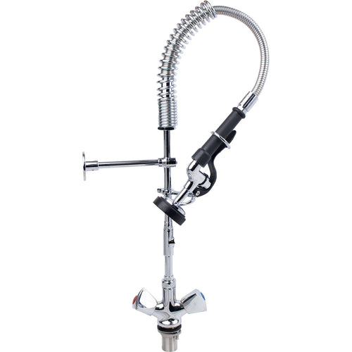Single Hole Deck Mount Dual Temperature High-Pressure Pre-Rinse Faucet Chrome Plated Brass - 6802A