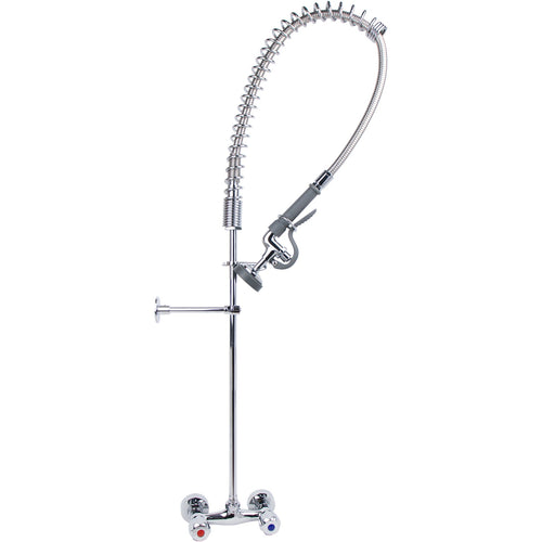 Standard Wall-Mounted Pre Rinser with Compression Cartridge and Rotary Handle Chrome Plated Brass - 6903A