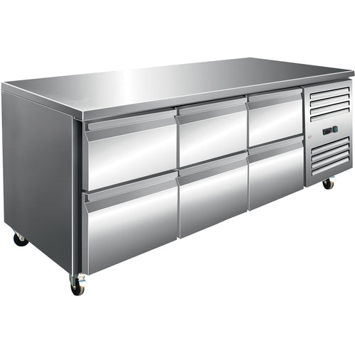 Commercial Refrigerated Counter 6 drawers Depth 700mm - 6DRG31V