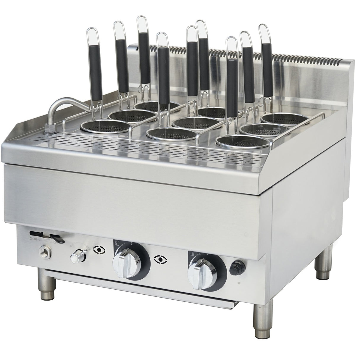 Commercial Gas Pasta boiler 9 baskets 28 litres 8kW Table top - 6GTRM60