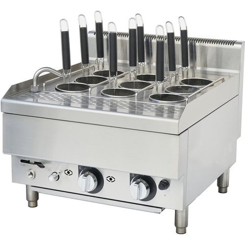 Commercial Gas Pasta boiler 9 baskets 28 litres 8kW Table top - 6GTRM60