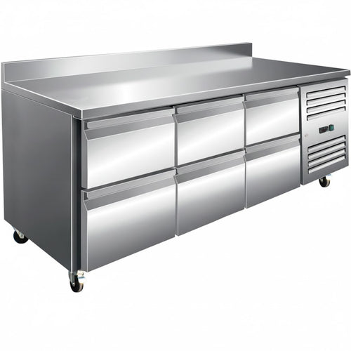 Commercial Refrigerated Counter 6 drawers Depth 700mm - 6DRG32V