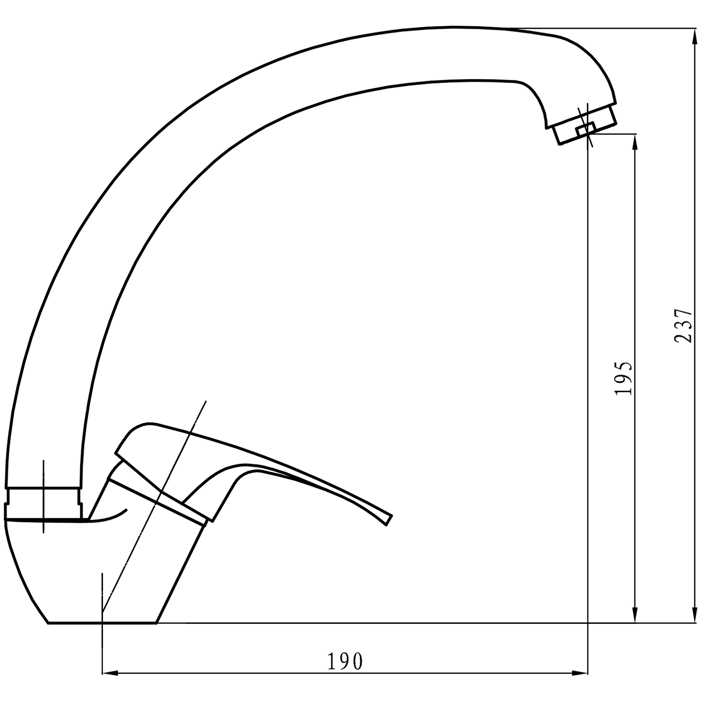 Kitchen Sink Mixer Tap Single lever Chrome - 70128000